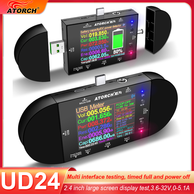 Co Detector Plug - UD24 2.4'inch USB Test Cihazı DC5.5