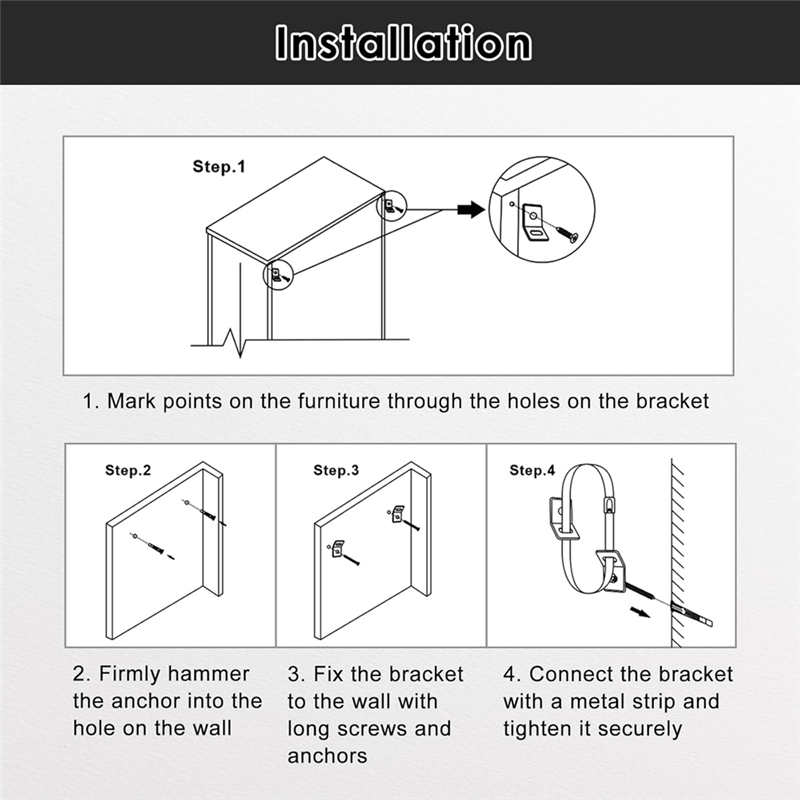 Earthquake Anchor Strap - AT19-Dünya Çağı Kayışları Kitaplık Dolabı 10