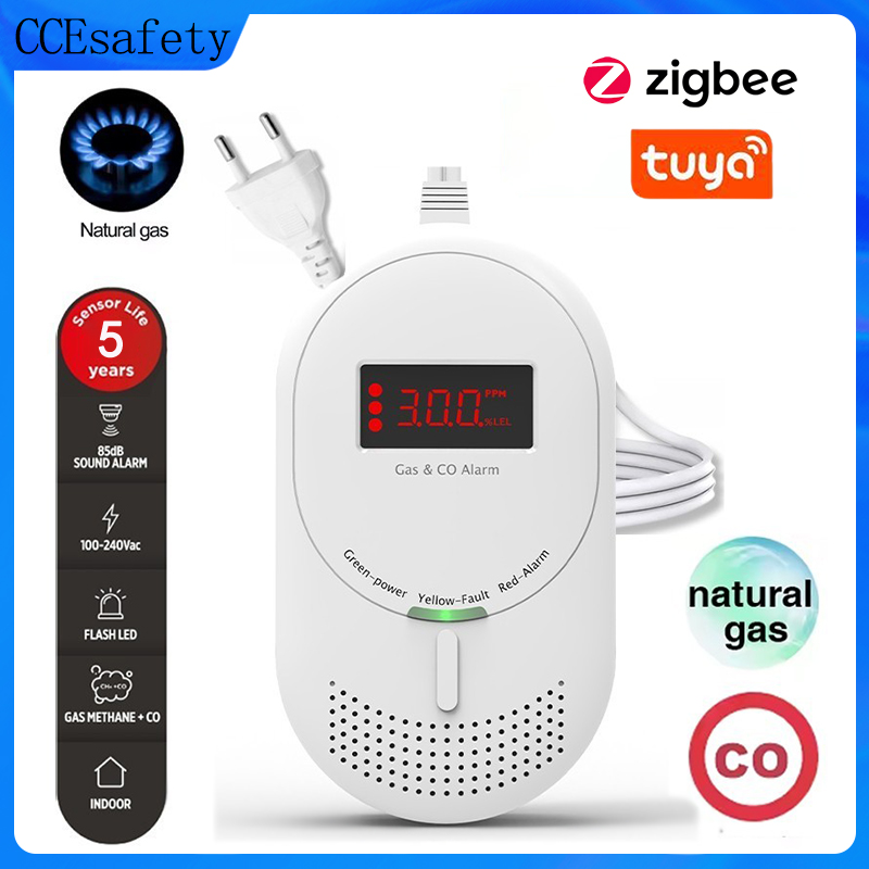 Co Detector Plug - CCEsafety Zigbee Tuya Gaz CO Dedektörü