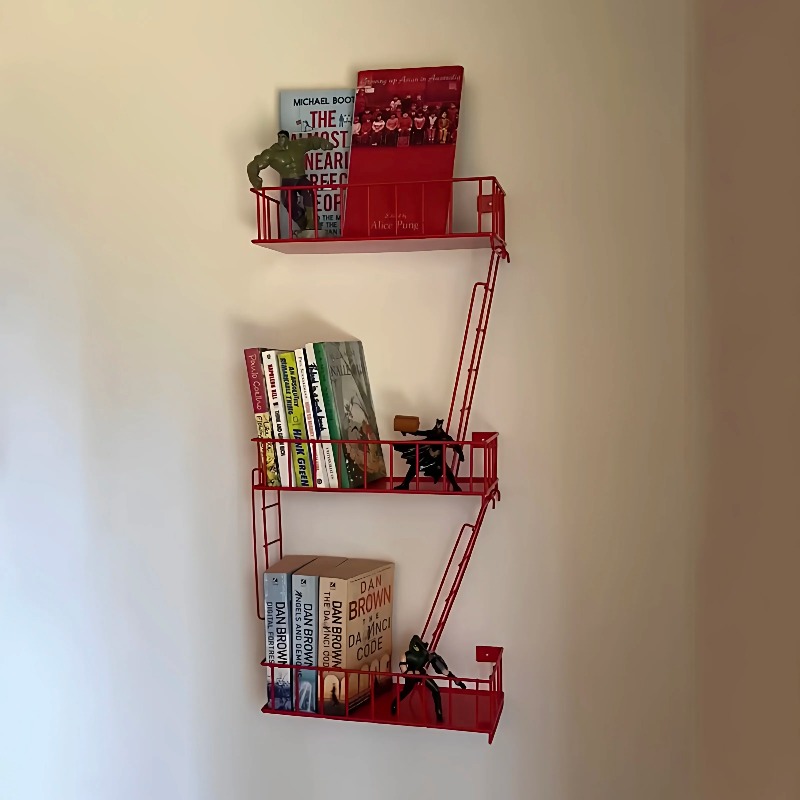 Fire Escape Ladder - Yangın Kaçağı Duvar Rafı, 3 Katlı