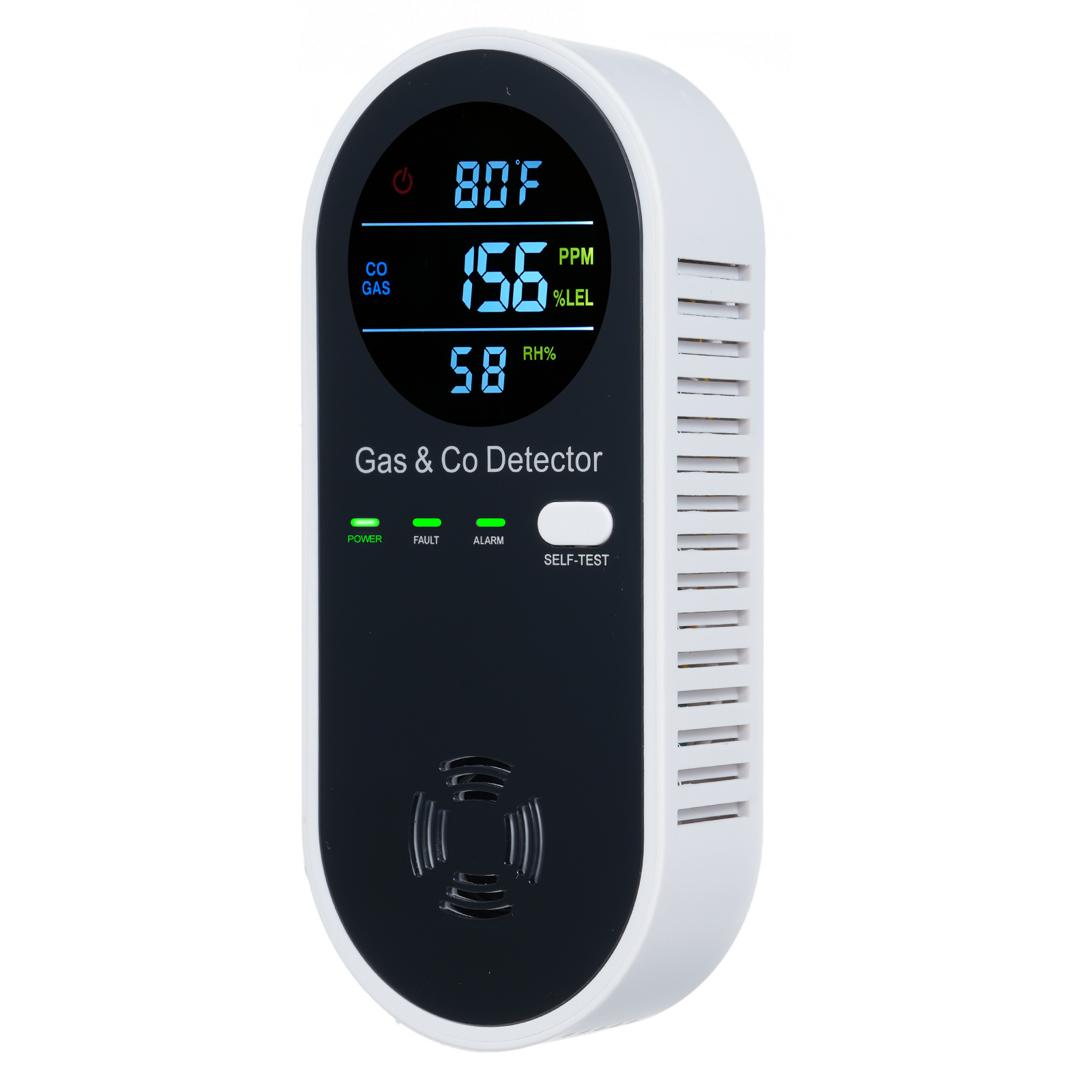 Co Detector Plug - 4'ü 1 Arada LCD Ekranlı Karbon