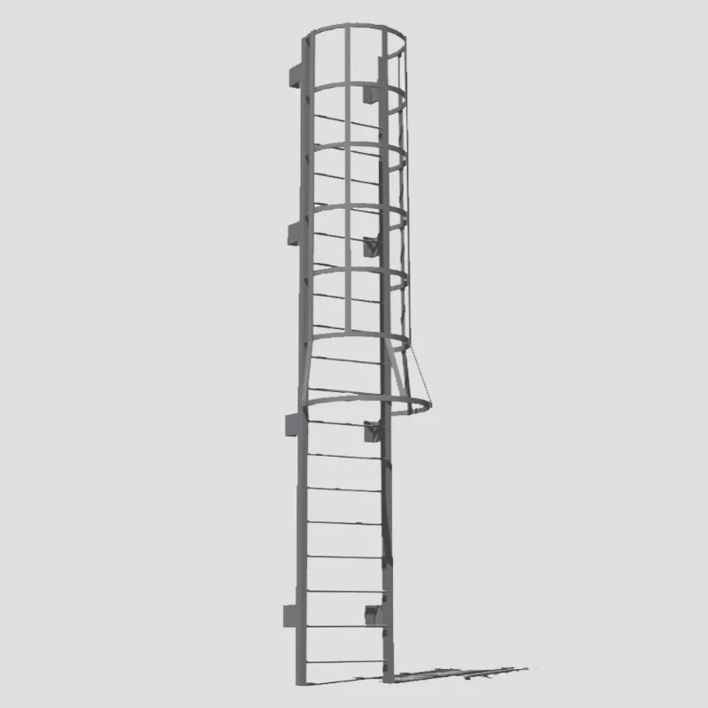 Fire Escape Ladder - Endüstriyel dış mekan dikey kedi kafesi