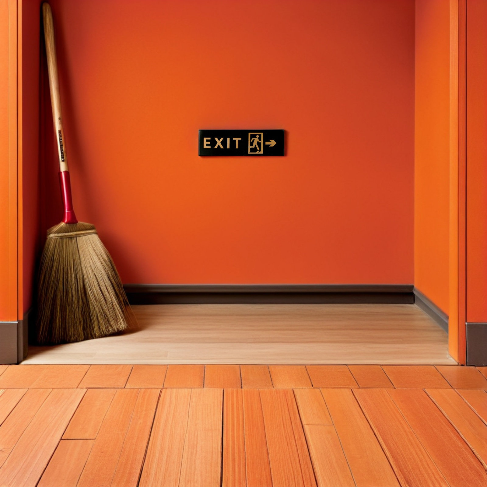 Emergency Exit Sign - 5 Adet Akrilik Çıkış Levhası Kendinden