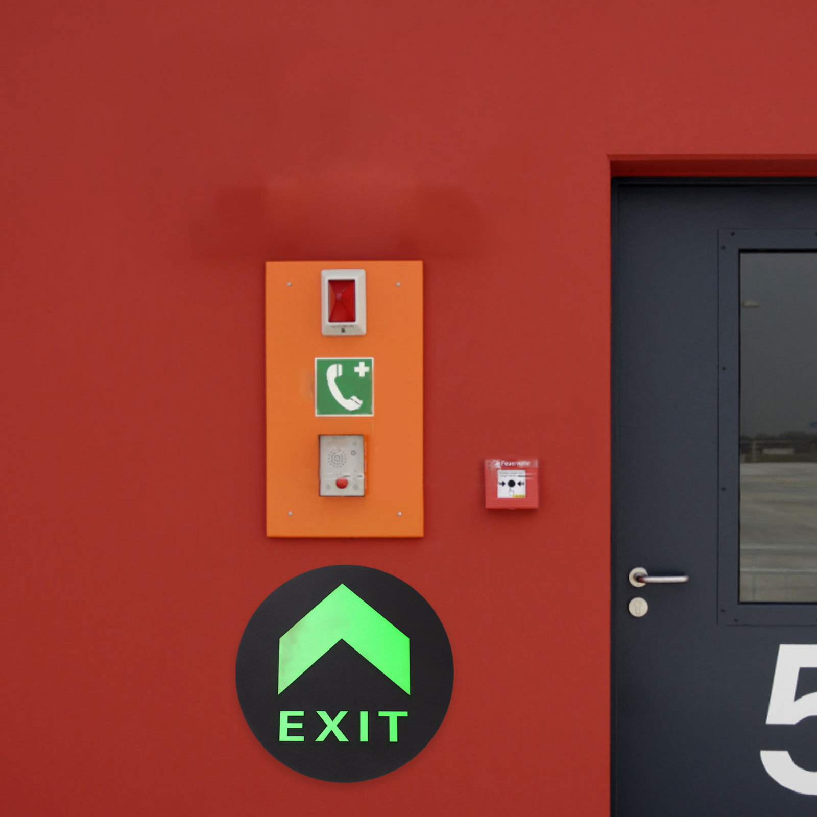 Emergency Exit Sign - 5 Adet Karanlıkta Parlayan Çıkış Güvenlik