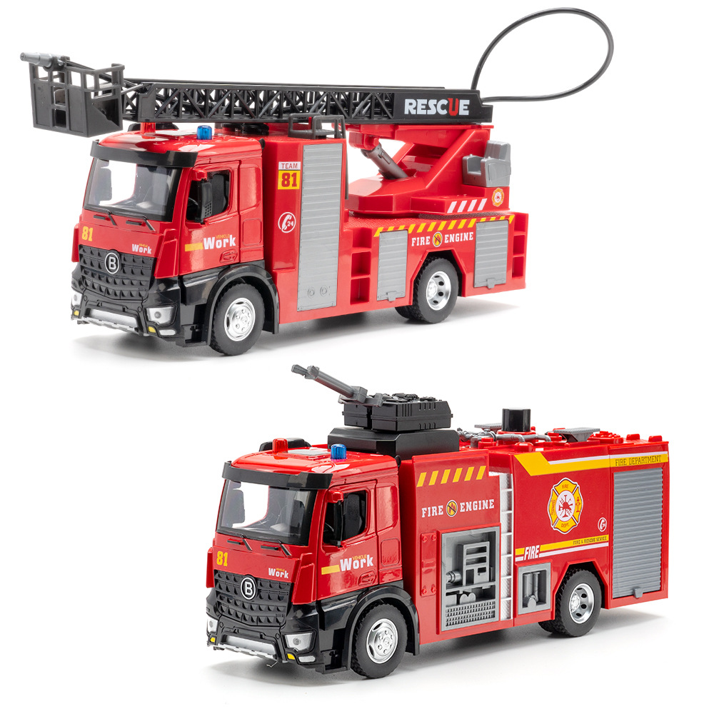 Fire Escape Ladder - 1:18 Bulut Merdivenli Kamyonlar Yağmurlama Sistemli