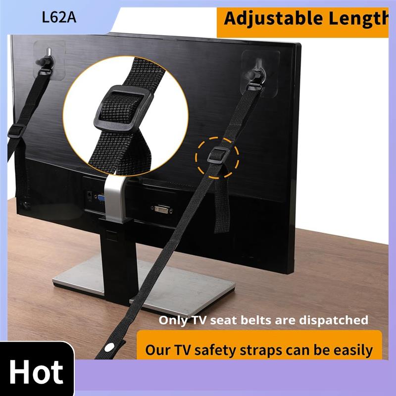 Earthquake Anchor Strap - L62A 4 ADET Ayarlanabilir TV Emniyet
