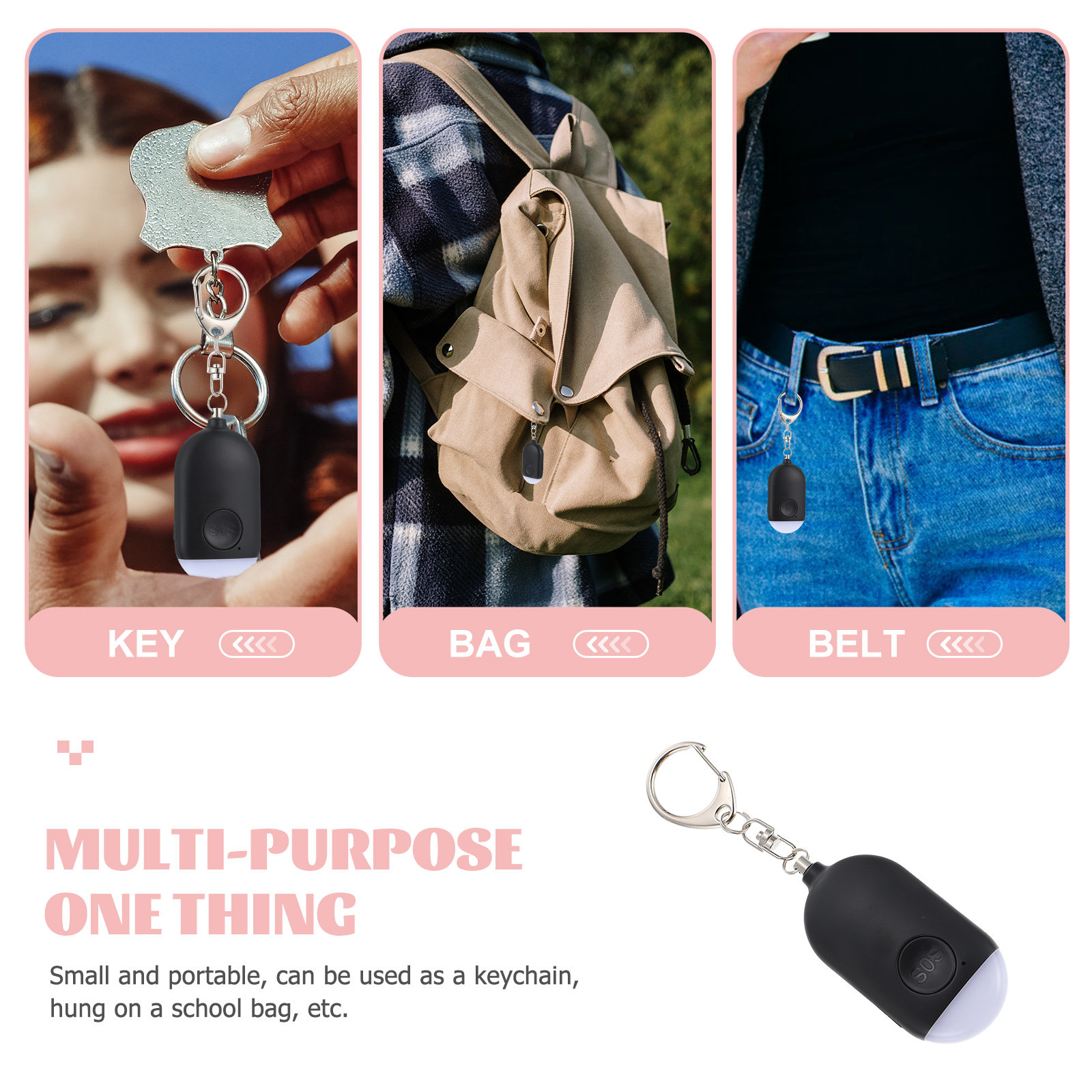 1 takım taşınabilir kişisel al - Personal Alarm Keychain incelemesi ve fiyatı