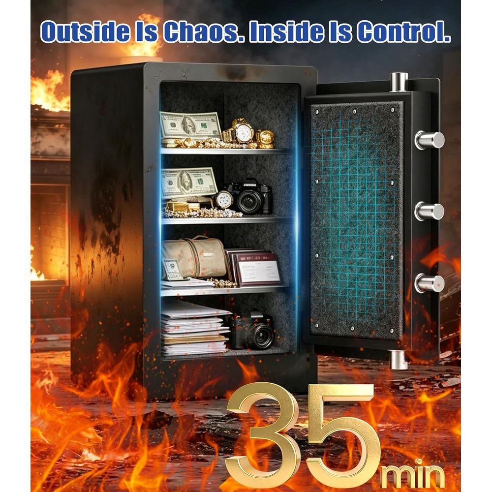 Büyük Biyometrik Kasa, 35 Daki - Fire Safe Document incelemesi ve fiyatı