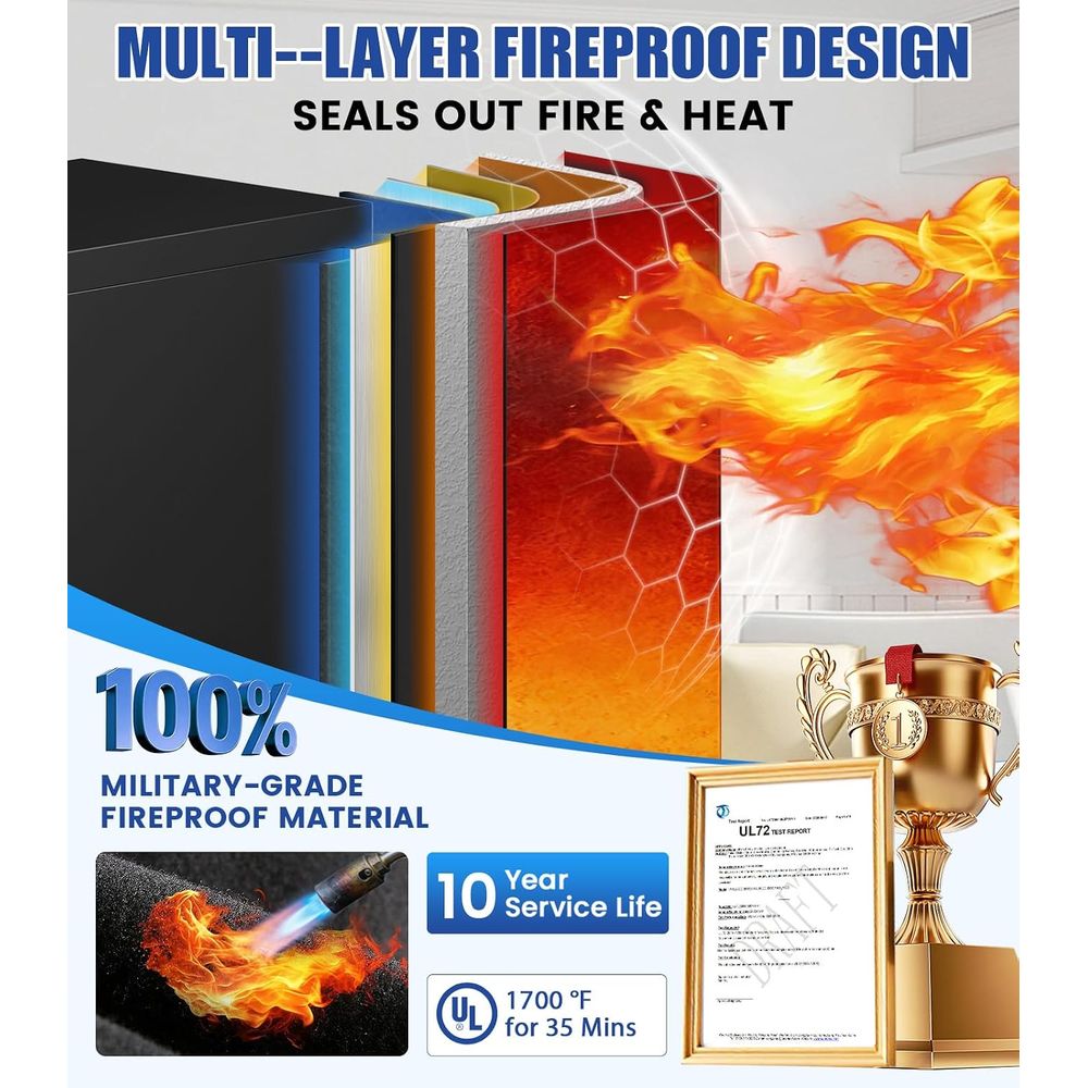 Büyük Biyometrik Kasa, 35 Daki - Fire Safe Document incelemesi ve fiyatı