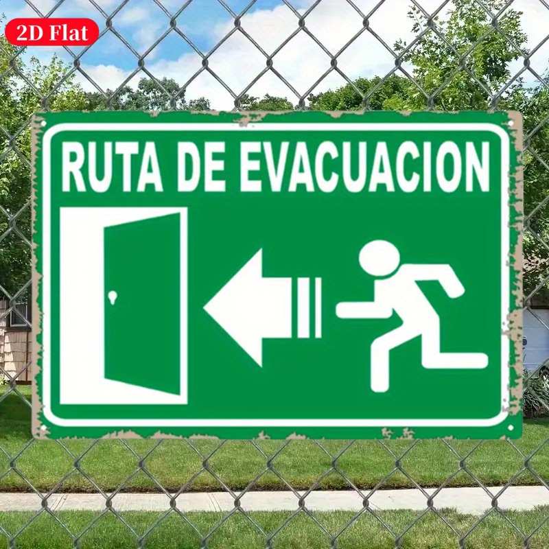 (2D Teneke Tablo) Vintage Meta - Emergency Exit Sign incelemesi ve fiyatı