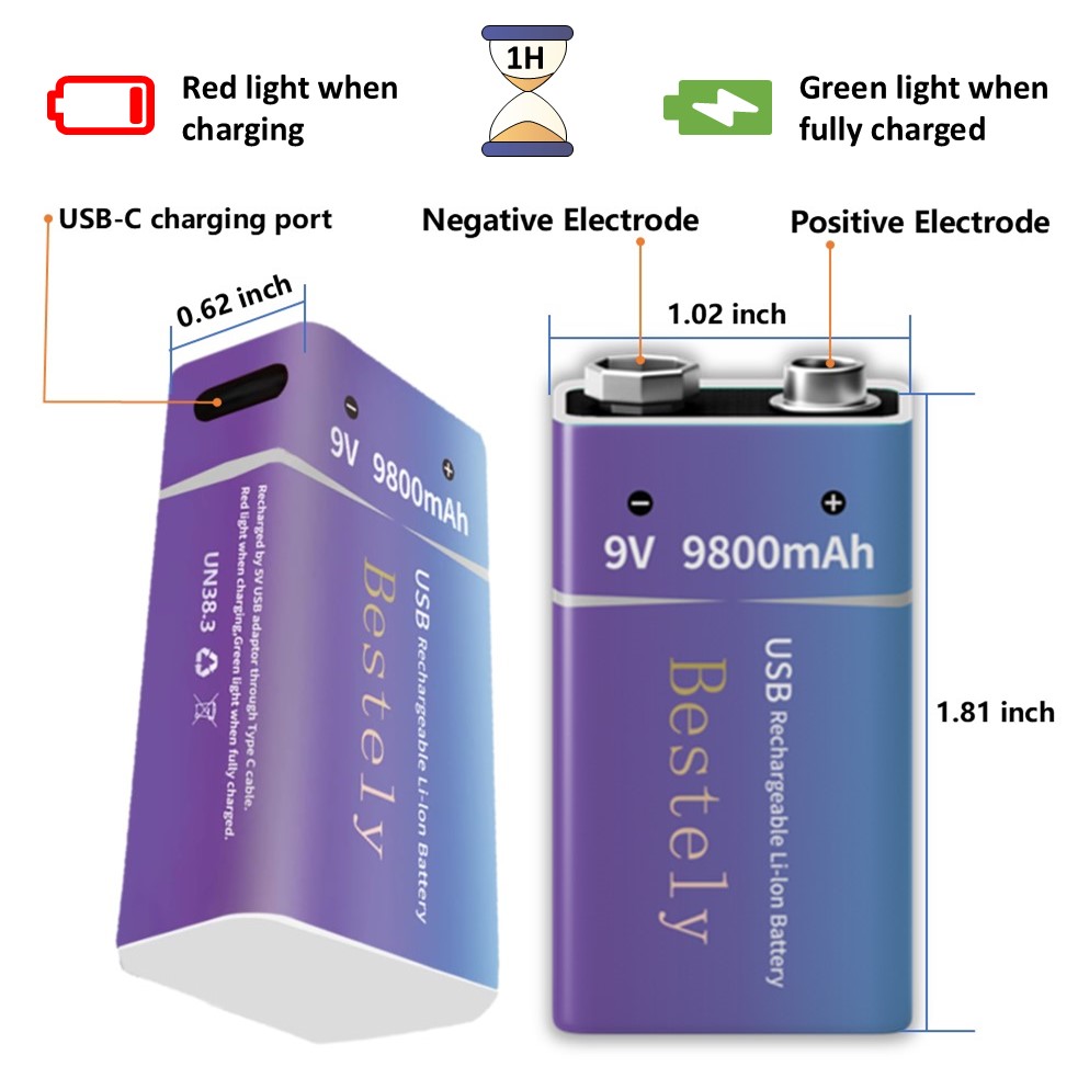 Şarj Edilebilir 9V Pil, 9800mA - Smoke Detector Interconnected incelemesi ve fiyatı