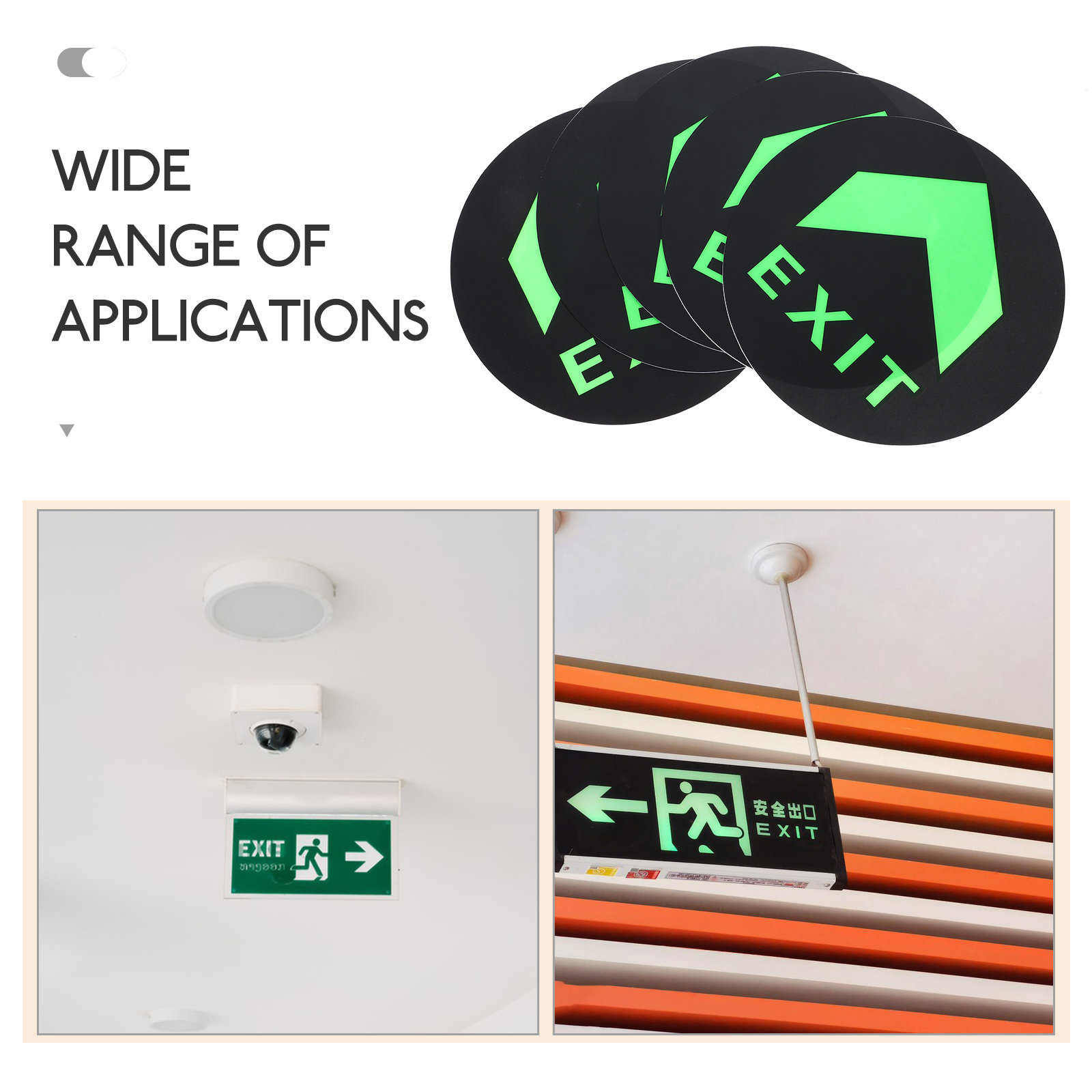 5 Adet Karanlıkta Parlayan Çık - Emergency Exit Sign incelemesi ve fiyatı