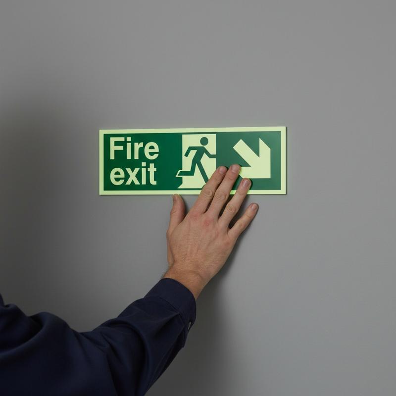 1 sayfalık karanlıkta parlayan - Emergency Exit Sign incelemesi ve fiyatı