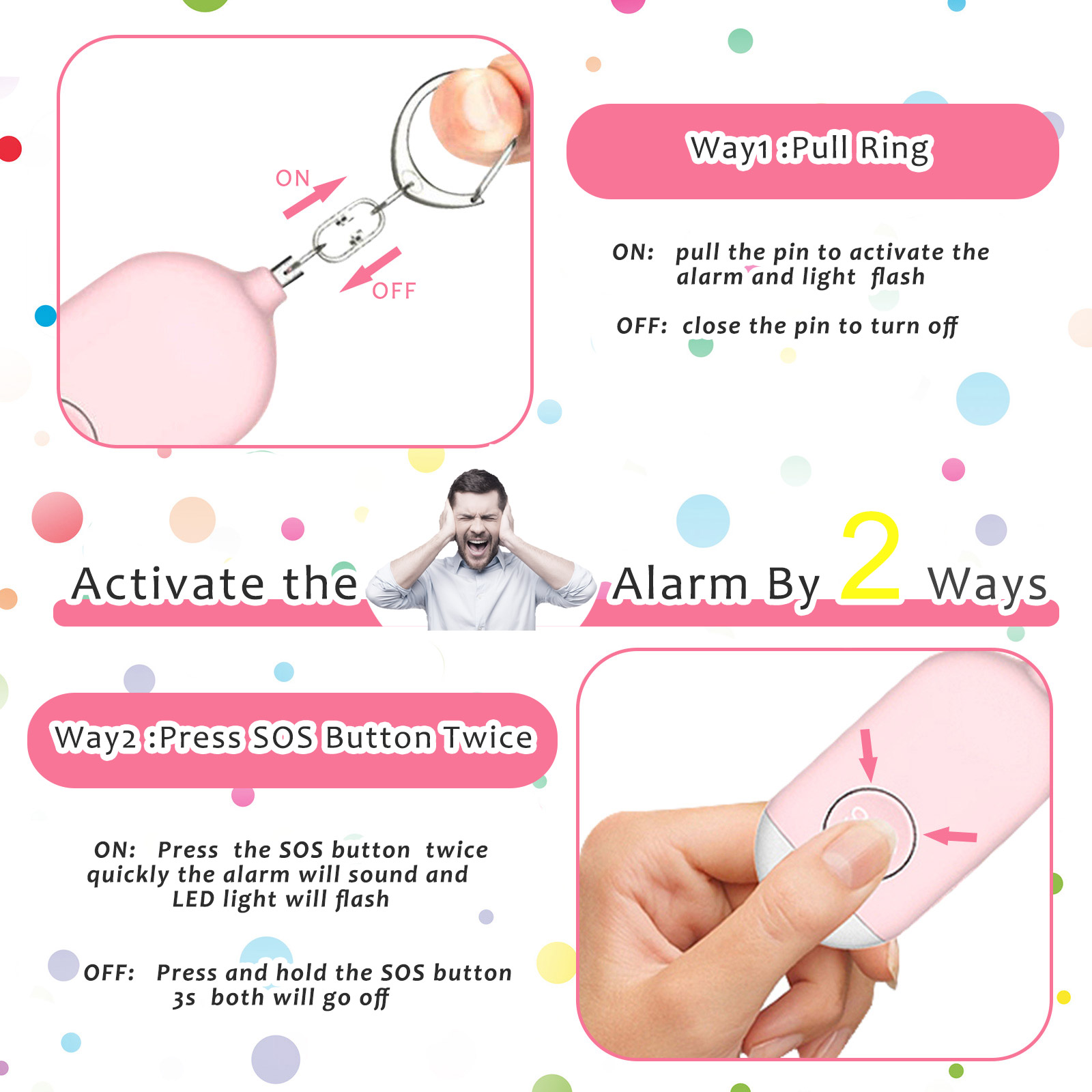 1 adet Ultra Yüksek Sesli 130D - Personal Alarm Keychain incelemesi ve fiyatı